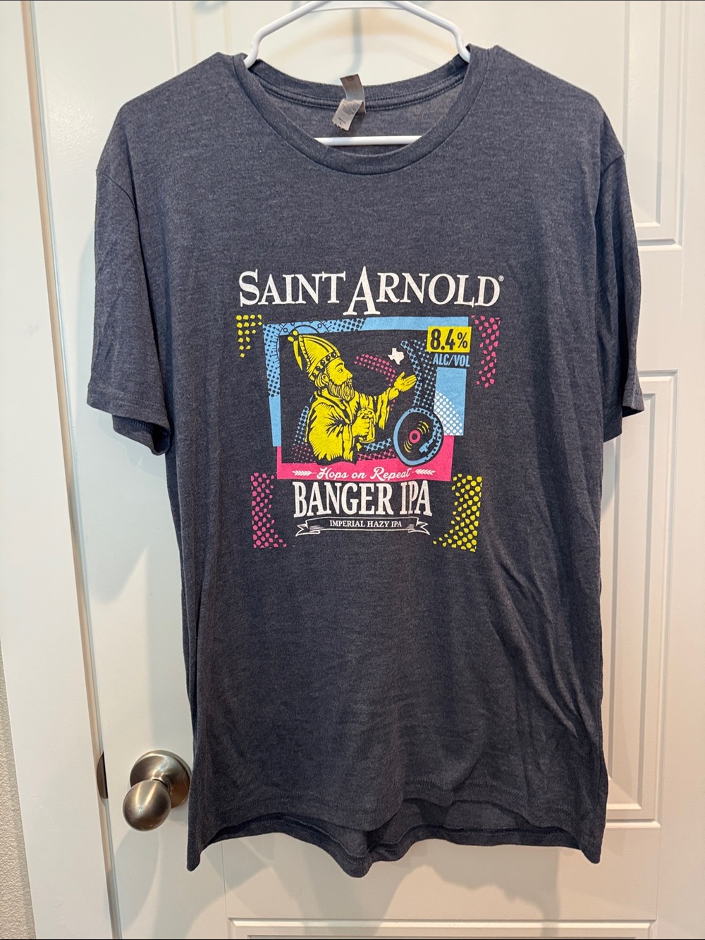 Saint Arnold Brewery Next Level Apparel Charcoal Graphic Tee
